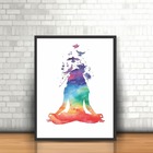 Quadro Namaste - Meditação - Yoga Com Moldura Preta 30x40cm