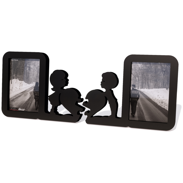 Quadro Namorados Melhor Presente Duas Fotos 10x15cm Conjunto