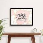 Quadro Não Desista 24x18cm Moldura:madeira Preta