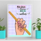 Quadro Não Faça Drama Faça As Unhas 33x24cm Moldura:madeira P