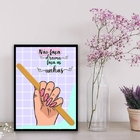 Quadro Não Faça Drama Faça As Unhas 45x34cm - Com Vidro Moldu