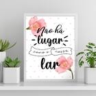 Quadro Não Há Lugar Como Nosso Lar 33x24cm Moldura:madeira Pr