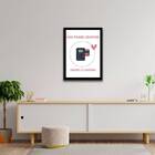 Quadro Não Passe Vontade, Passe O Cartão 45x34cm - Com Vidro