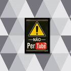 Quadro Não Pertube 24x18cm - Com Vidro Moldura:madeira Branca