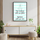 Quadro Não Reclama Pelo Que Falta 24x18cm - Com Vidro Moldura