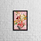 Quadro Não Sou Obrigada Fundo Rosa 24x18cm Moldura:madeira Pr