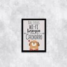 Quadro Não Temos Wi-fi. Brinque Com O Cachorro 24x18cm Moldur