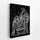 Quadro Nascimento De Jesus Sagrada Família Canvas 120x80cm