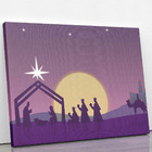 Quadro Nascimento Jesus Presépio 3 Reis Magos Canvas 140x90