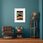 Quadro Navio Titanic - 60x48cm Moldura:madeira Preta