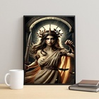 Quadro Nêmesis - Deusa Da Vingança 24x18cm - Com Vidro Moldur