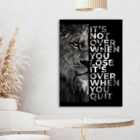 Quadro Never Give Up -- Br Artes