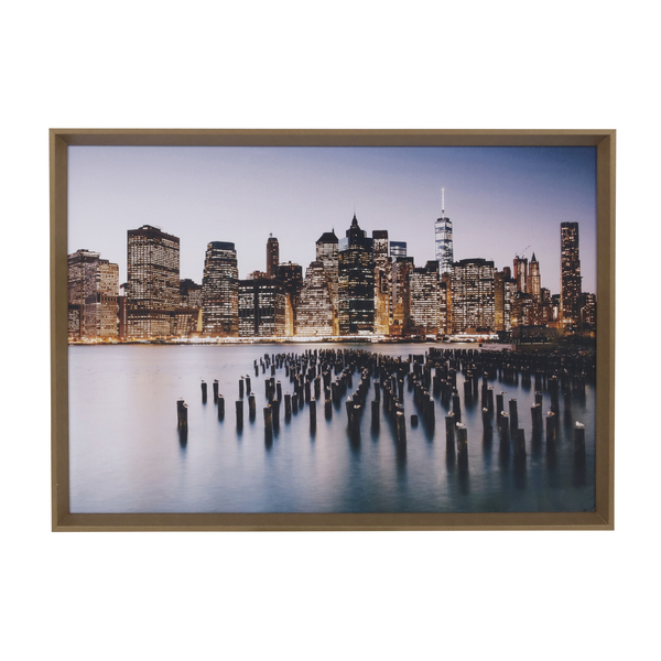 Quadro New York I Azul 70x50cm Inspire Leroy Merlin