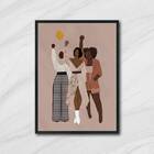 Quadro No Racism 45x34cm - Com Vidro Moldura:madeira Branca