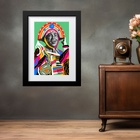 Quadro Nordestino Sanfoneiro - 60x48cm Moldura Preta