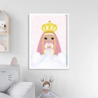 Quadro Nossa Senhora Aparecida Baby Rosa 45x34cm - Com Vidro
