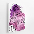 Quadro Nossa Senhora Aquarela Colorido Canvas 60x40cm