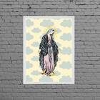 Quadro Nossa Senhora Com Nuvens 24x18cm - Com Vidro Moldura:m