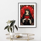 Quadro Nossa Senhora Coração - 60x48cm Moldura Preta