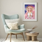 Quadro Nossa Senhora Da Rosa Mística - 60x48cm Moldura:madeir