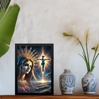 Quadro Nossa Senhora Das Dores 33x24cm Moldura Branca