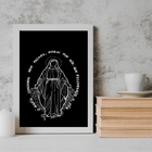 Quadro Nossa Senhora Das Graças Moderno Minimalista 24x18cm M