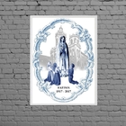 Quadro Nossa Senhora De Fátima 33x24cm - Com Vidro Moldura:ma