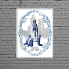 Quadro Nossa Senhora De Fátima 33x24cm Moldura:madeira Preta