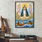 Quadro Nossa Senhora Dos Navegantes 45x34cm - Com Vidro Moldu