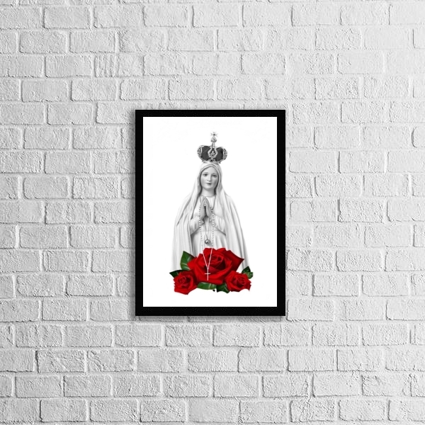 Quadro Nossa Senhora Imaculada Conceição 24x18cm Moldura:made