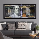 Quadro Nota De 1 Milhão De Dólares Com Moldura E Acrílico