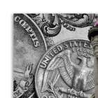 Quadro Nova York Dólar Uniart Cinza 30x30cm