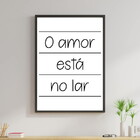 Quadro O Amor Está No Ar 60x40cm Moldura:madeira Branca