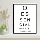 Quadro O Essencial É Invisível Aos Olhos 24x18cm - Com Vidro