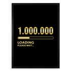 Quadro O Primeiro Milhão De Reais 45x34cm Moldura Preta