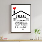 Quadro O Que Eu Mais Amo Na Minha Casa 24x18cm - Com Vidro Mo