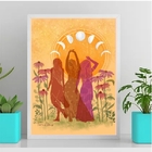 Quadro O Sagrado Feminino 24x18cm - Com Vidro Moldura:madeira