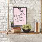 Quadro O Segredo De Progredir É Começar 24x18cm - Com Vidro M