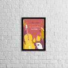 Quadro O Vinho E A Música 45x34cm - Com Vidro Moldura:madeira