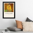 Quadro Obra Gustav Klint - The Kiss 45x34cm - Com Vidro Moldu