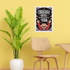 Quadro Obrigado Deus Pela Vida 33x24cm Moldura Branca