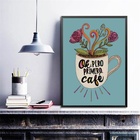 Quadro Ok Pero Primeiro Café 33x24cm Moldura:madeira Branca