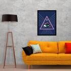 Quadro Olho Da Providência 24x18cm - Com Vidro Moldura:madeir