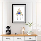 Quadro Olho Grego Móbile - 60x48cm Moldura Branca