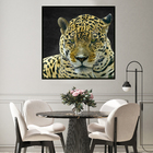 Quadro Onça  Amarelo 100x100cm