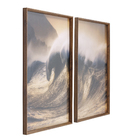 Quadro Onda Marrom com Vidro 140x100cm Arte Própria