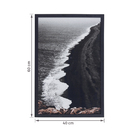 Quadro Ondas Preto com Vidro 40x60cm Arte Própria