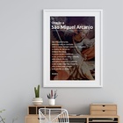 Quadro Oração A São Miguel Arcanjo - 60x48cm Moldura:madeira