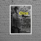 Quadro Oração Chico Xavier 45x34cm Moldura:madeira Preta