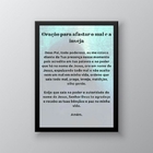 Quadro Oração Contra A Inveja 24x18cm - Com Vidro Moldura:mad